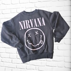 Zara Black Nirvana Kids Sweatshirt Y6-9